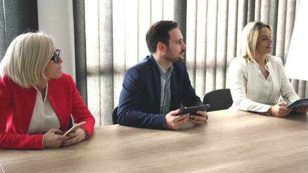 istock Business people on presentation 834859490