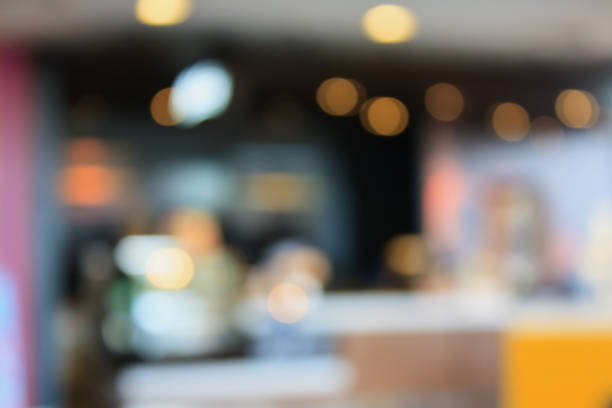 istock Coffee shop blur background with bokeh 834865216
