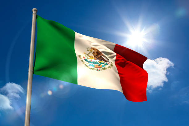 istock Mexico national flag on flagpole 834874628