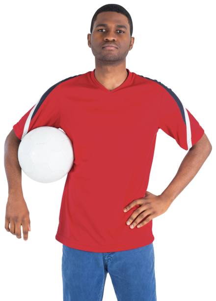 istock Handsome football fan looking at camera 834875396