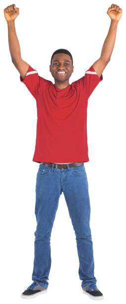 istock Excited handsome football fan cheering 834875716