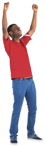istock Excited handsome football fan cheering 834876006