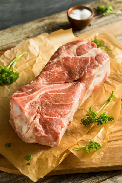 istock Raw Organic Red Pork Shoulder 834878736