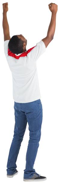 istock Excited handsome football fan cheering 834903908