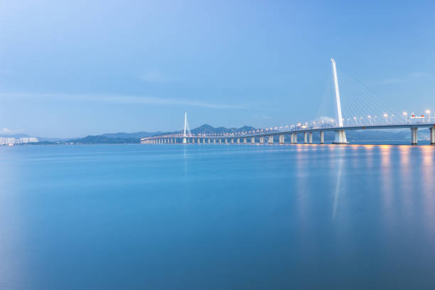 istock The Shenzhen Bay Bridge under the blue sky 834945874