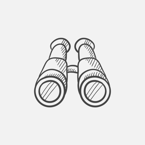 Binoculars sketch icon Binoculars sketch icon for web, mobile and infographics. Hand drawn vector isolated icon. electronic discovery stock illustrations