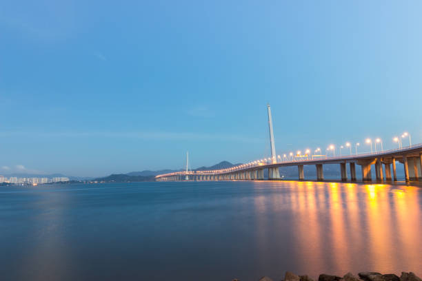 istock Night view of Shenzhen Bay Bridge 834948506