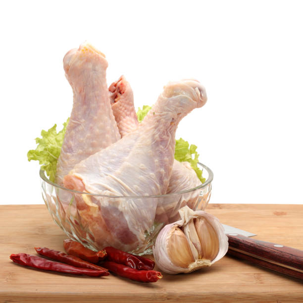 istock Mockup raw chicken and grilled chicken on cutting board set 834950830