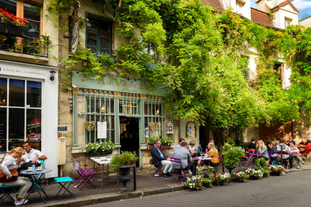 bistrot starego paryża we francji - france restaurant cafe french culture zdjęcia i obrazy z banku zdjęć