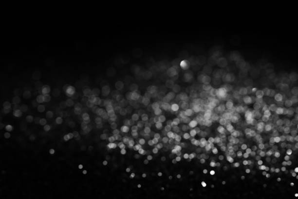 istock Black and white or silver Glitter and elegant on black background for Christmas or Decoration ,background texture 834994734
