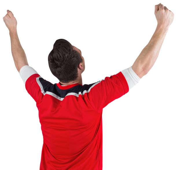 istock Excited football fan cheering 835008080