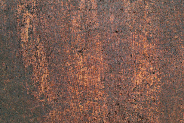 istock Rusty steel metal wall with heavy corrosion 835009500