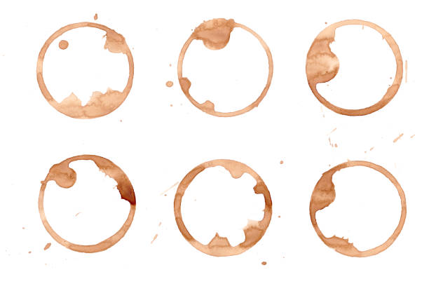 istock Stains of coffee and tea cup isolated 835027900