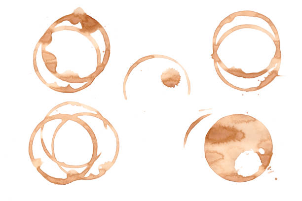 istock Stains of coffee and tea cup isolated 835027912