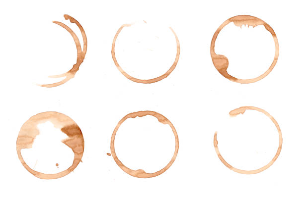 istock Stains of coffee and tea cup isolated 835027930