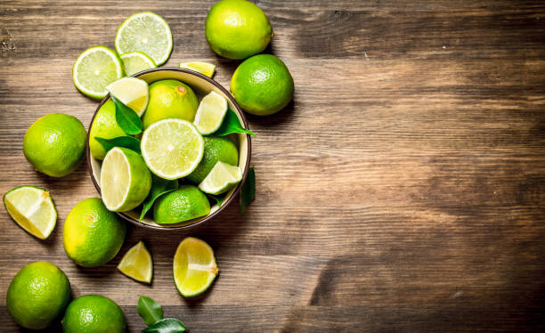 istock Ripe limes in a bowl. 835037396