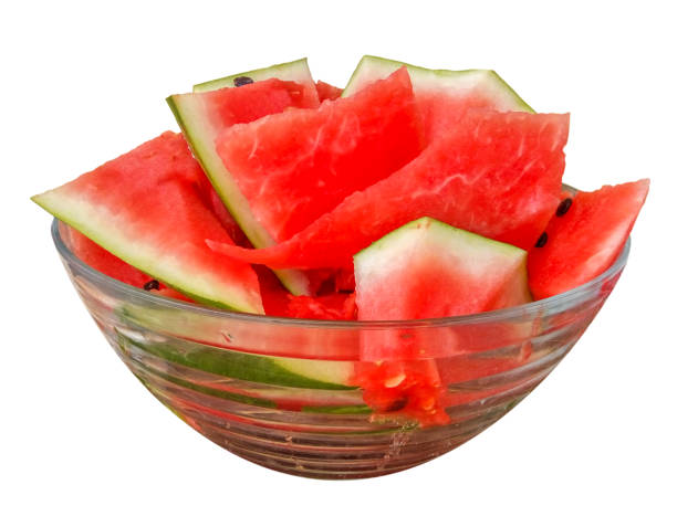 istock Sliced watermelon in a glass cup 835051002