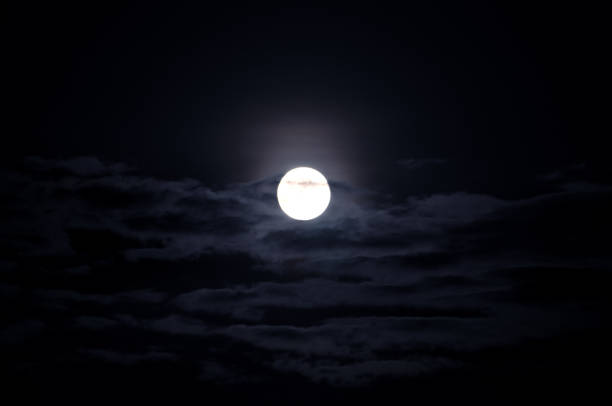 istock White last quarter moon in black sky 835062150