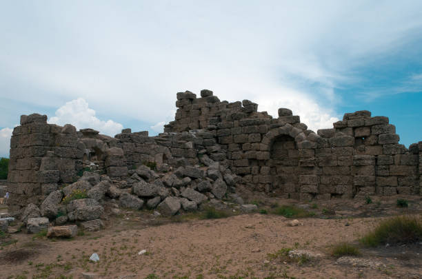istock Ancient Side city agora. Side, Turkey 835077060