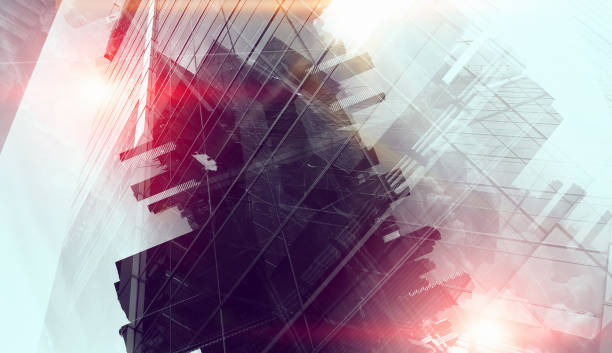 istock Modern business background. Mixed media . Mixed media 835082620