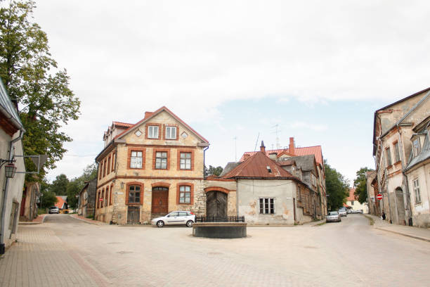 istock Small countryside town city view. 835095912