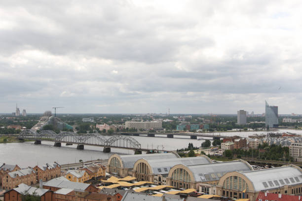 istock City landscape view of Riga. 835097604