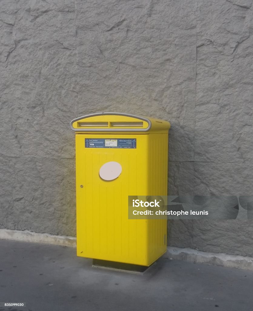 letter box french yellow letter box France Stock Photo