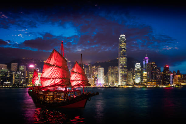 istock Victoria Harbour Hong Kong night view 835100010