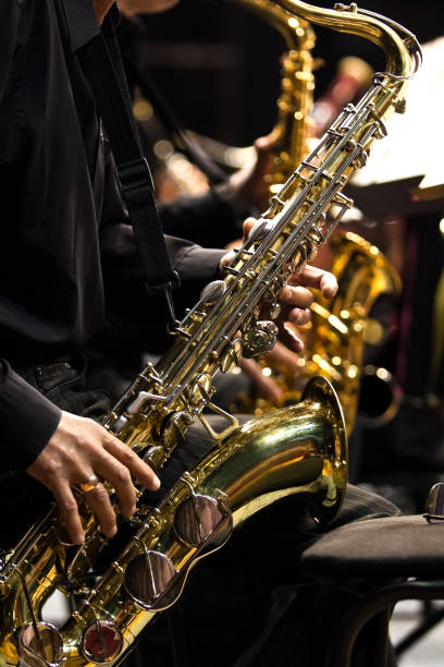 istock Hands musician playing the saxophone 835130884