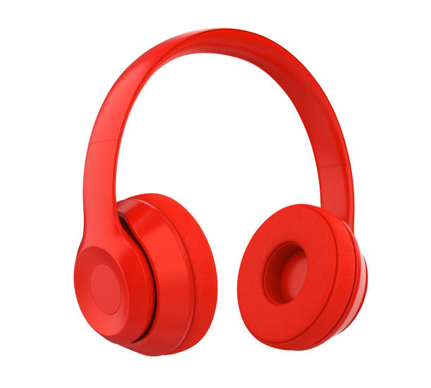 istock Red Headphones Isolated 835150128