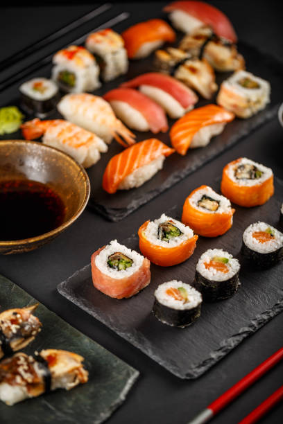 istock Sushi maki, nigiri and sashimi 835171658