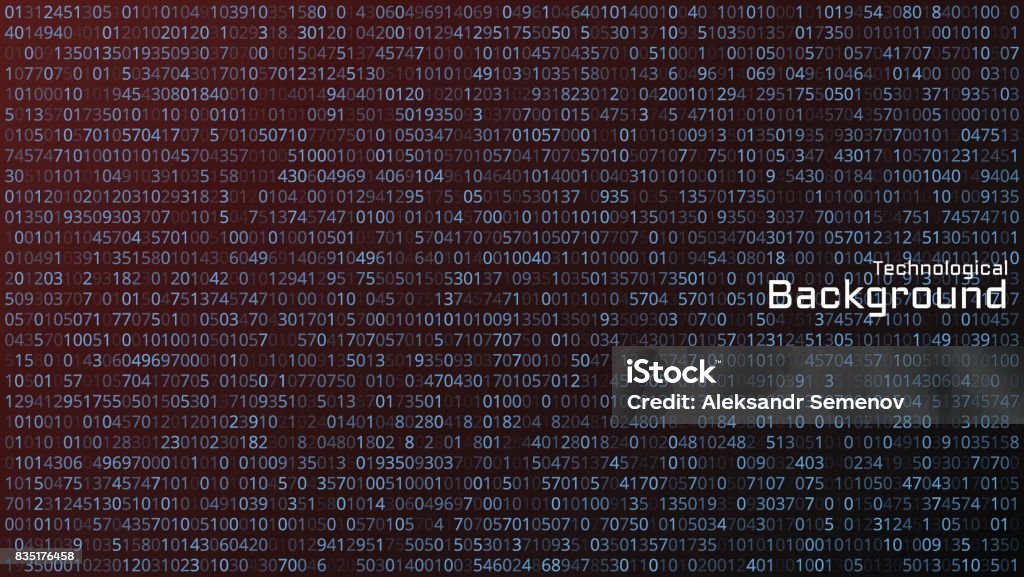 Abstract Technology Background Binary Computer Code Vector Illustration ...