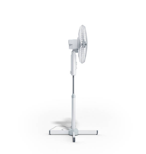 istock white electric fan 3d render on white background 835186144