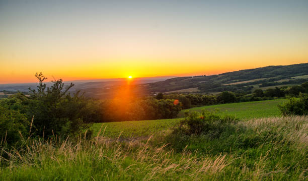 istock Sunset over the French countryside 835200852