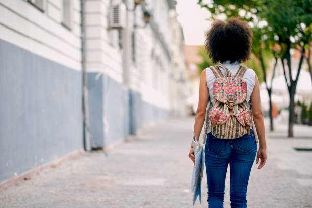istock Mixed race person walking down the street 835210802