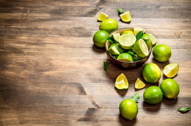 istock Ripe limes in a bowl. 835228784