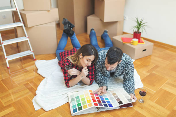 istock Couple moving into a new home 835232552