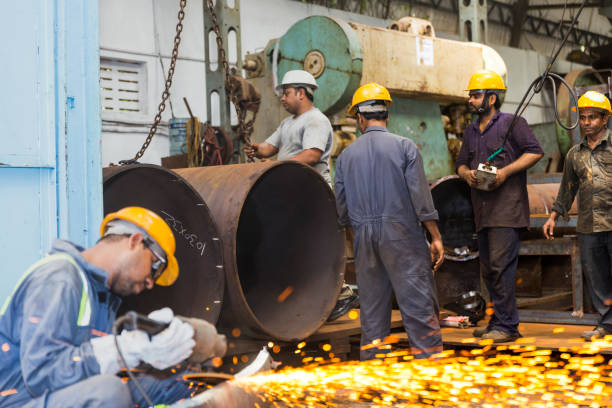 istock Steel mill factory work in progress 835261308