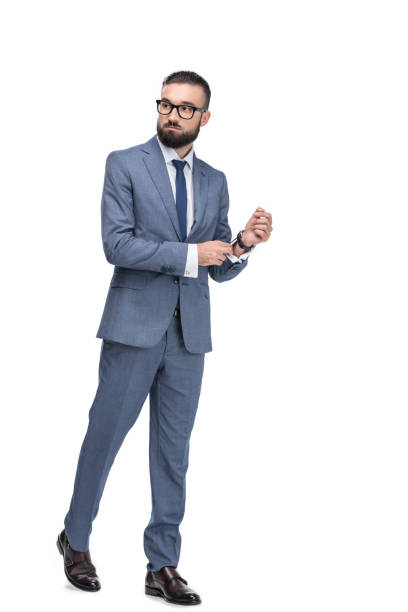 istock confident handsome businessman posing in grey suit, isolated on white 835263936