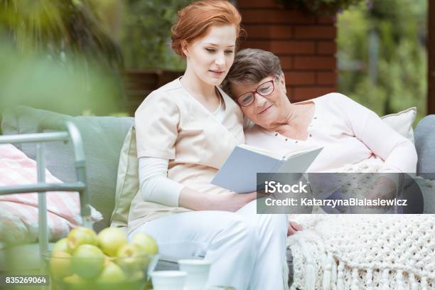 Elder Lady Resting Stock Photo - Download Image Now - Hospice, Care, Resting