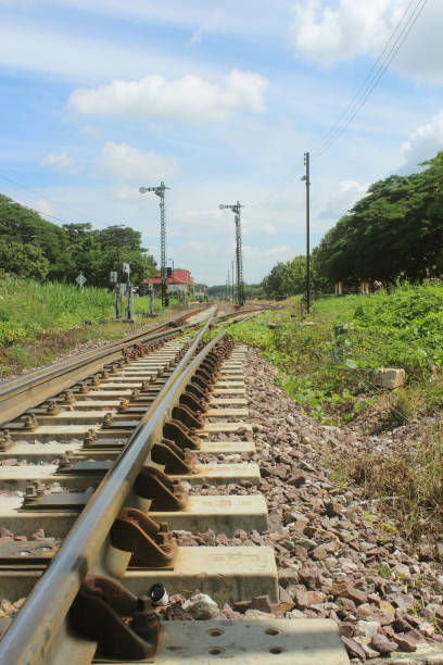 istock The railway junction is two-way. 835300870