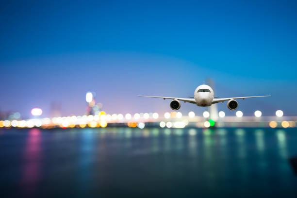 istock perspective view of jet airliner in flight with bokeh background 835334070
