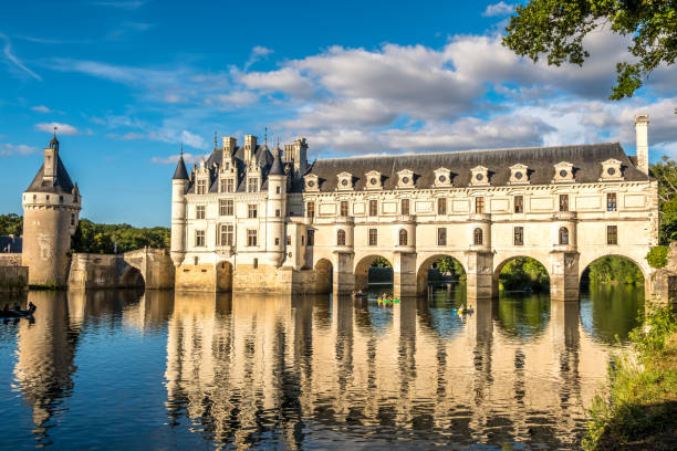 Chenonceaux Castle in Loire Valley, France stock photo