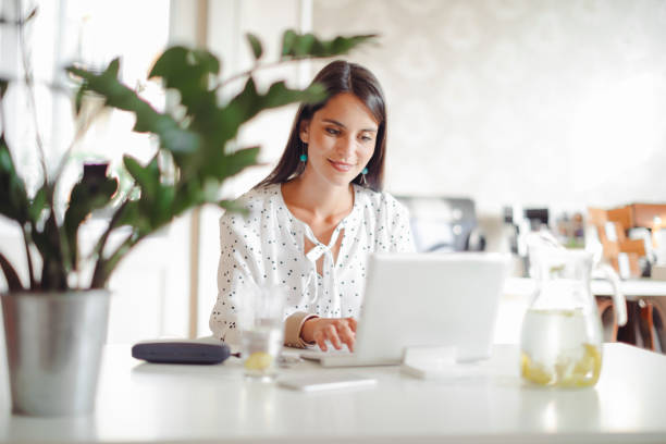 Young woman working in her offfice