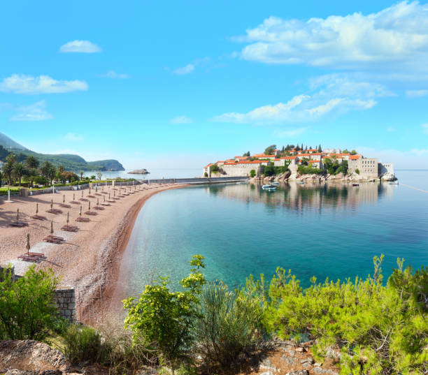 istock Sveti Stefan sea islet (Montenegro). Summer view. 835350060