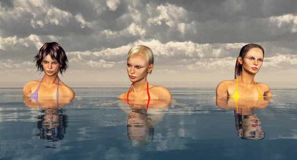 istock Sea bathing with attractive women 835356494