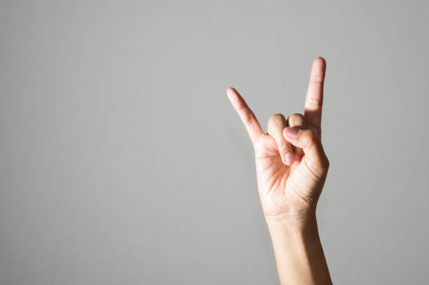istock Girl make love hand sign. 835356542