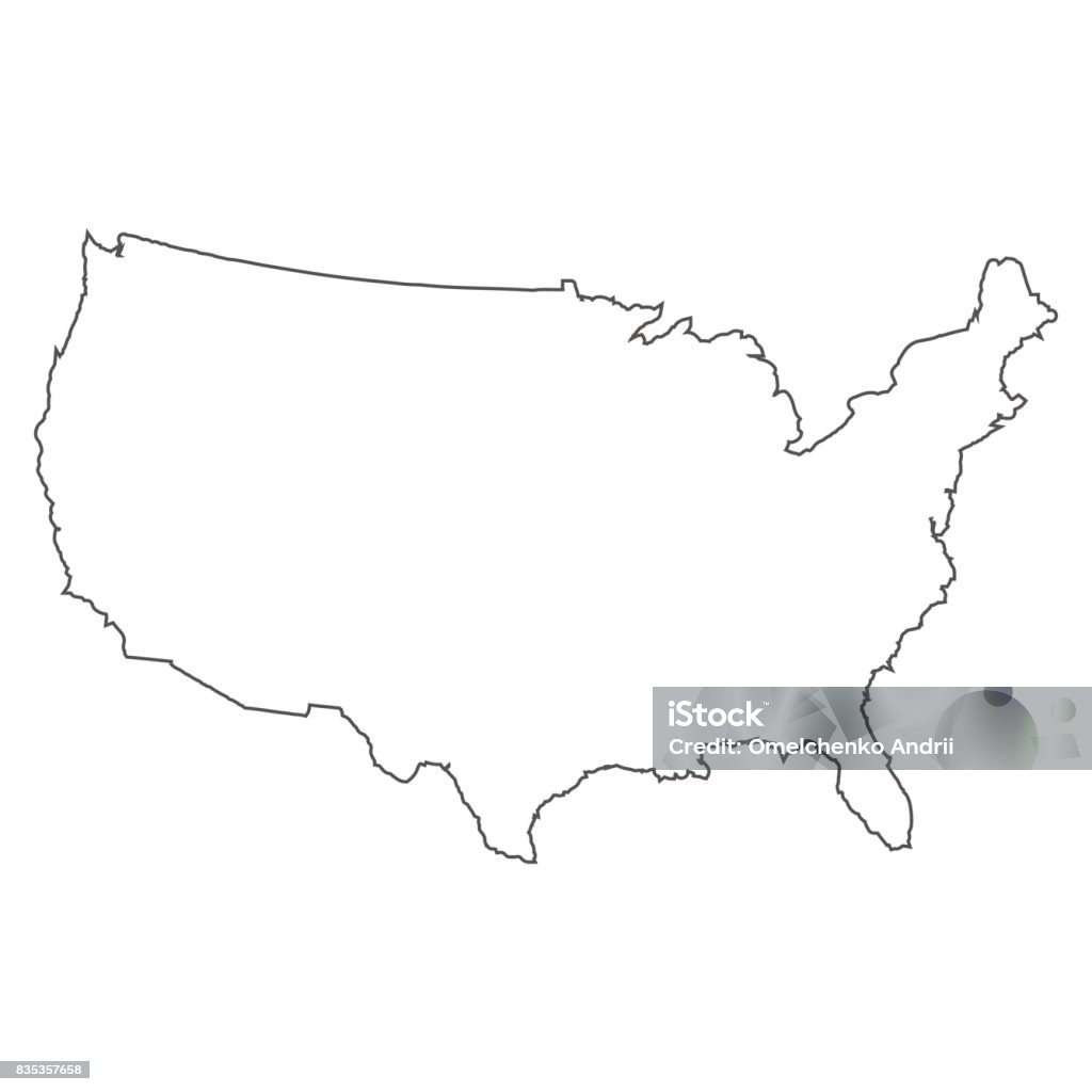 Usa map USA stock vector