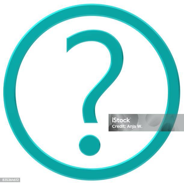 Question Vector Turquoise Question Mark Turquoise Cyan 3d Interrogation Point Punctuation Mark ...