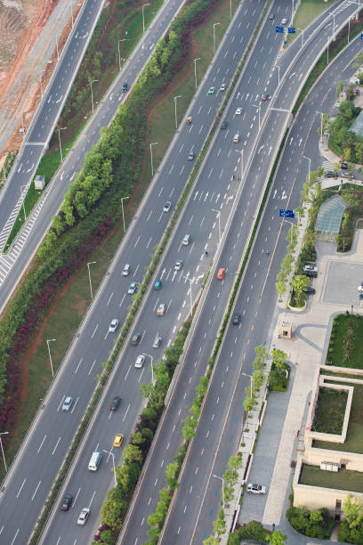 istock Fast moving Vehicles on Busy Motorway at the Morning 835368230